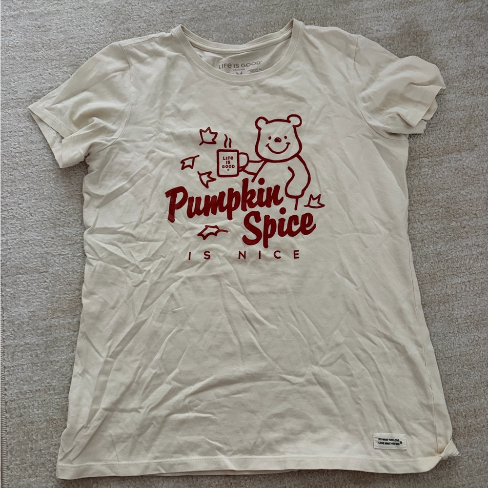 Life Is Good Winnie the Pooh Cream Tee